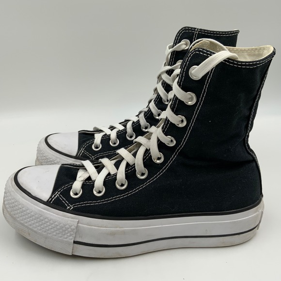 Converse Chuck Taylor All Star Platform High Top Sneakers Black Womens Size 6.5 - Picture 4 of 8